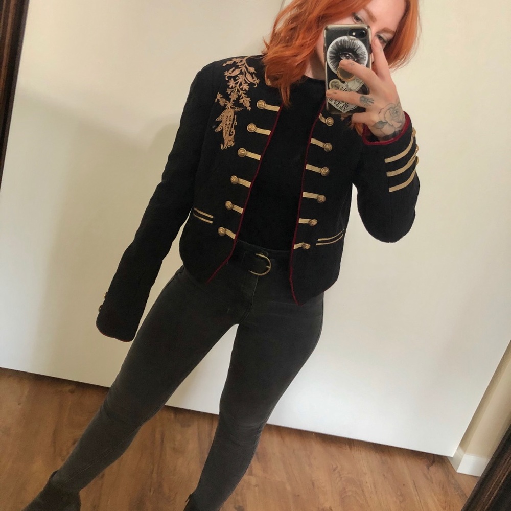 Free People Paisley Lauren Marching Band Jacket